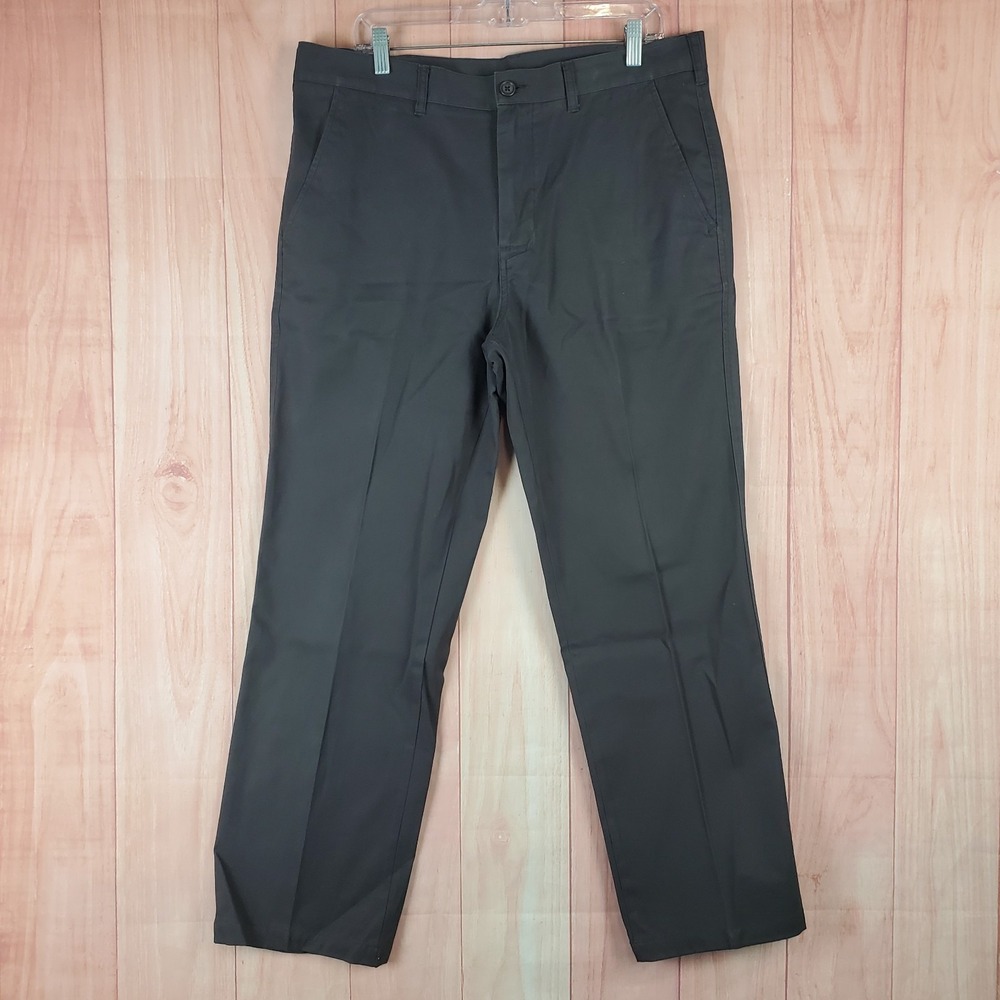 Lacoste‎ Pants Mens 36 Gray Twill Cotton Embroidered Logo Straight Fit Outdoor